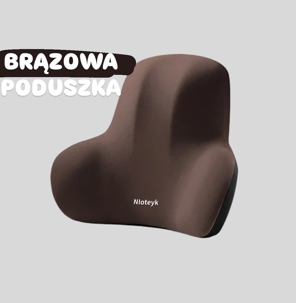 Ergonomiczna poduszka lędźwiowa pod plecy z pianki memory - 3 w 1 do auta, biura i domu