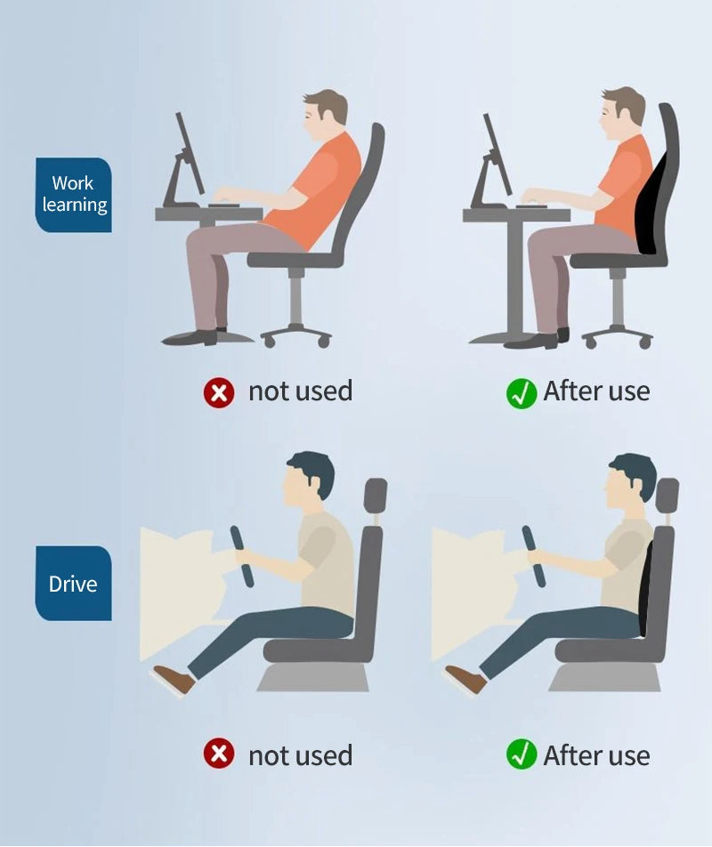 Ergonomiczna poduszka pod szyję (zagłówek) z pianki memory - 3 w 1 do auta, biura i domu