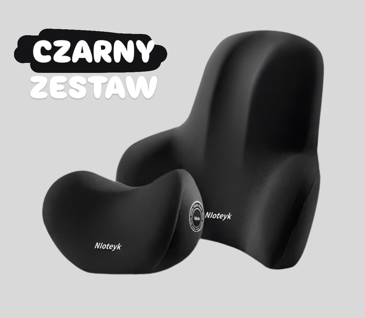 Ergonomiczna poduszka lędźwiowa z pianki memory 3 w 1 - do auta, biura i domu - Brązowy zestaw