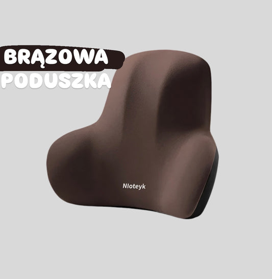 Ergonomiczna poduszka lędźwiowa pod plecy z pianki memory - 3 w 1 do auta, biura i domu